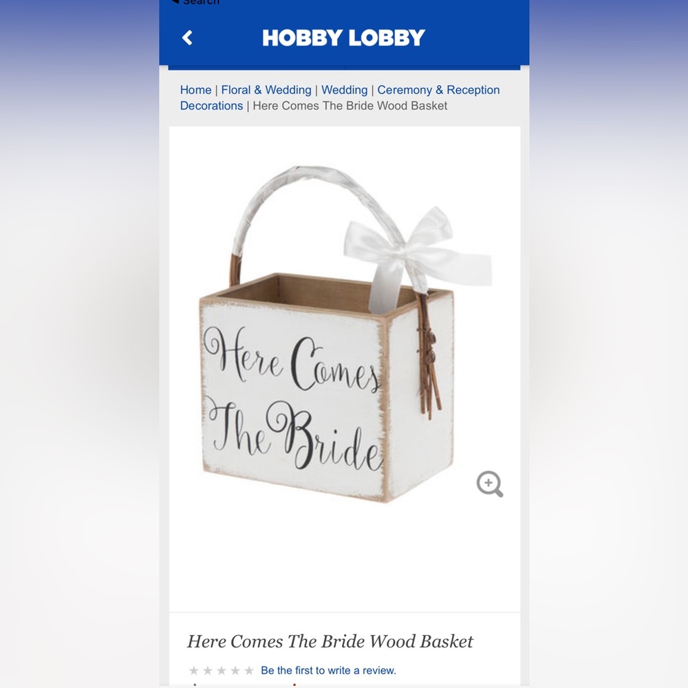 Hobby lobby flower girl basket